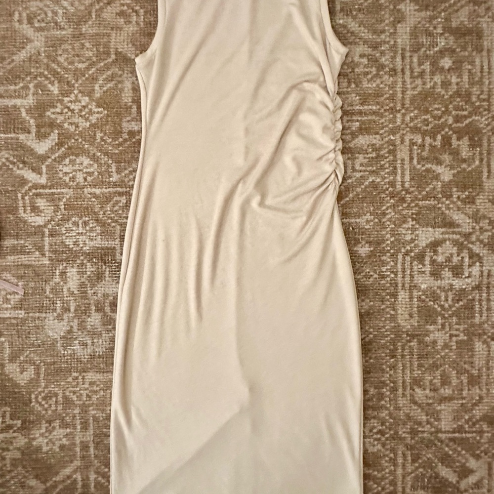 Vince Creamy Beige Sleeveless Maxi Dress - Picture 3 of 10